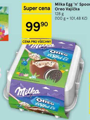 Milka Egg 'n' Spoon Oreo Vajíčka, 128 g