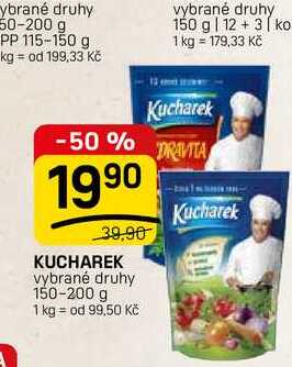 KUCHAREK vybrané druhy 150-200 g 