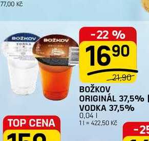 BOŽKOV ORIGINÁL 37,5% VODKA 37,5% 0,04l