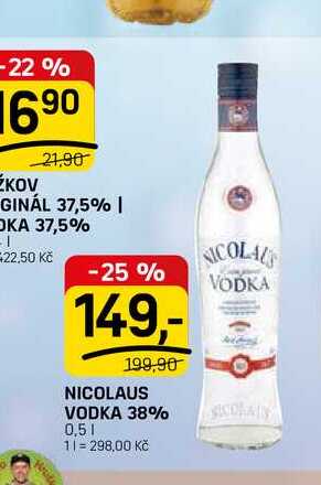 NICOLAUS VODKA 38% 0,5l