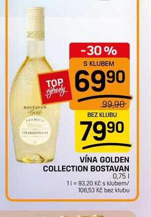 VÍNA GOLDEN COLLECTION BOSTAVAN 0,75l