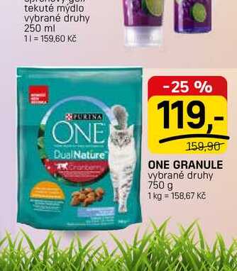 ONE GRANULE vybrané druhy 750 g 