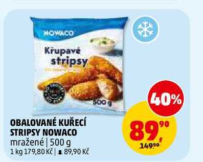 OBALOVANÉ KUŘECÍ STRIPSY NOWACO, 500 g