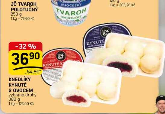 KNEDLÍKY KYNUTÉ S OVOCEM vybrané druhy 300 g