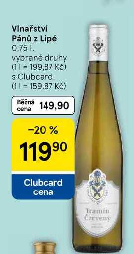 Vinařství Pánů z Lipé, 0.75 l