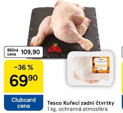 Tesco Kuřecí zadní čtvrtky, 1 kg 