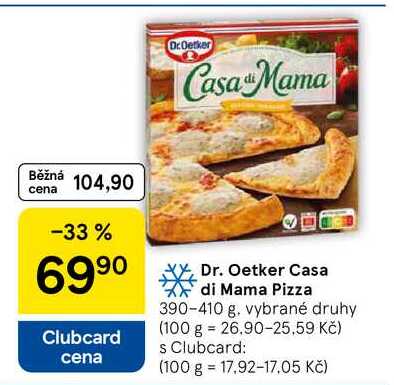 Dr. Oetker Casa di Mama Pizza, 390-410 g. vybrané druhy 