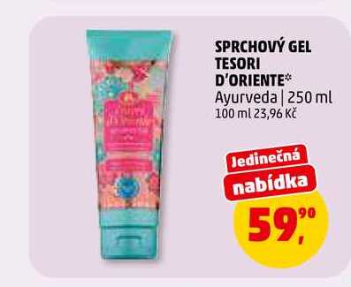 SPRCHOVÝ GEL TESORI D'ORIENTE Ayurveda, 250 ml 