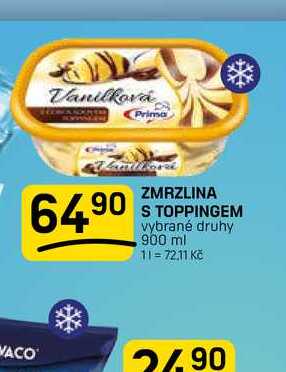 ZMRZLINA S TOPPINGEM vybrané druhy 900 ml