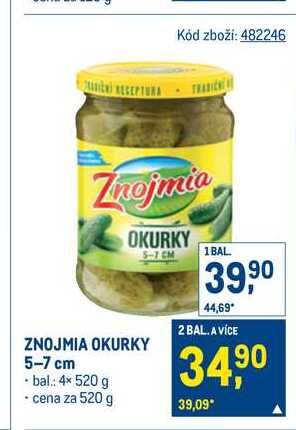 ZNOJMIA OKURKY 5-7 cm