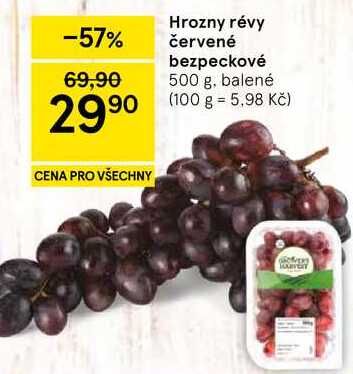 Hrozny révy červené bezpeckové, 500 g, balené 