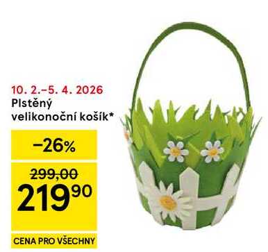 Plstěný velikonoční košík