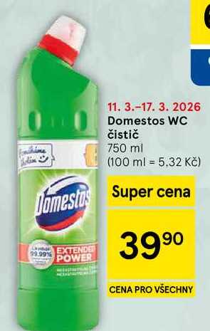 Domestos WC čistič, 750 ml  