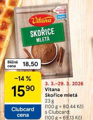 Vitana Skořice mletá, 23 g  