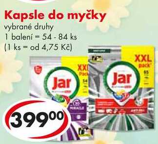 Kapsle do myčky, 54-84 ks 
