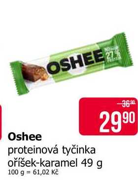 Oshee proteinová tyčinka oříšek-karamel 49 g 