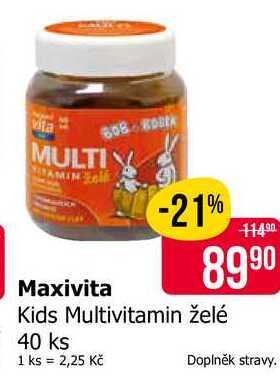 Maxivita Kids Multivitamin želé 40 ks 