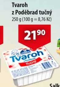 Tvaroh z Poděbrad tučný, 250 g