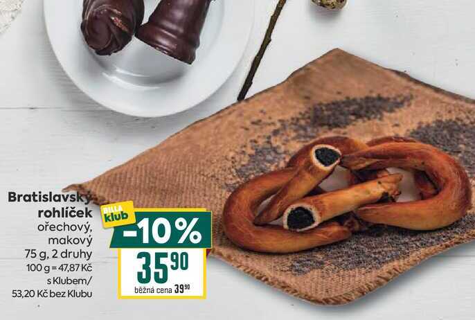 Bratislavský rohlíček ořechový, makový 75 g