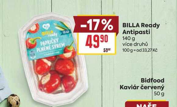 BILLA Ready Antipasti 140 g 