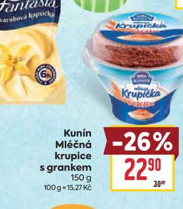 Kunín Mléčná krupice s grankem 150 g 
