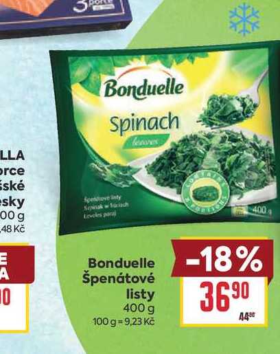 Bonduelle Špenátové listy 400 g 