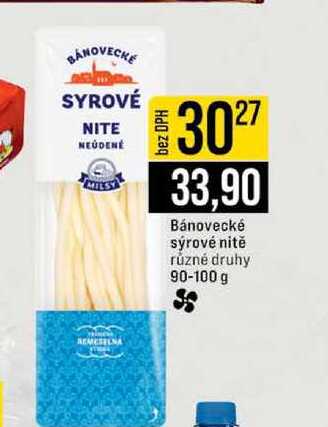 Bánovecké sýrové nitě různé druhy 90-100 g 