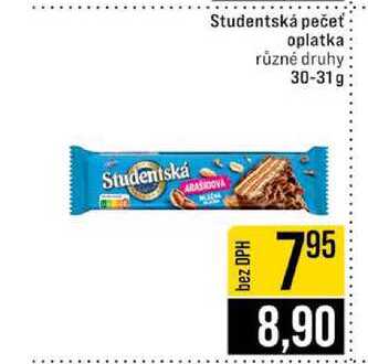 Studentská pečeť oplatka různé druhy 30-31g