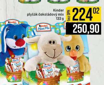 Kinder plyšák čokoládový mix Mix 133 g