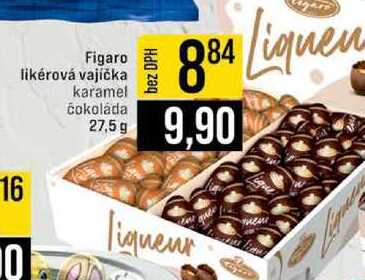 Figaro likérová vajíčka karamel čokoláda 27,5 g 