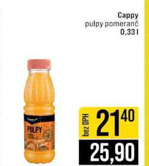Cappy pulpy pomeranč 0,33l