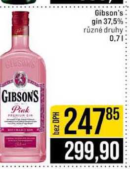 Gibson's gin 37,5% různé druhy 0,7l