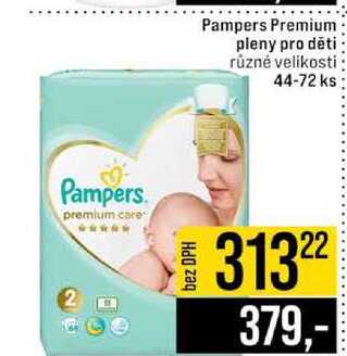 Pampers Premium pleny pro děti různé velikosti 44-72 ks  