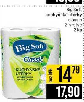 Big Soft kuchyňské utěrky classic 2-vrstvé 2 ks 
