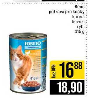 Reno potrava pro kočky kuřecí Reno hovēzi rybi 415 g 