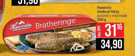 Hawesta sledové filety pečené v marinádě 500 g 