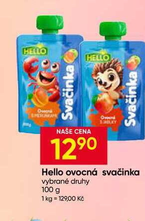 Hello ovocná svačinka vybrané druhy 100 g