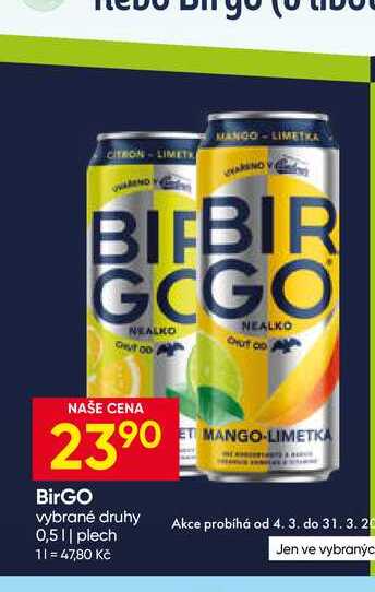 BirGO vybrané druhy 0,5l plech