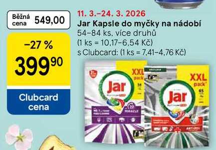 Jar Kapsle do myčky na nádobí, 54-84 ks, více druhů  