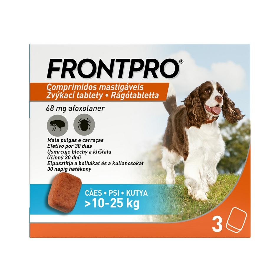 Frontpro antiparazitární žvýkací tablety pro psy (10-25 kg) 3 tablety