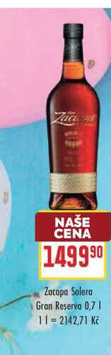 Zacapa Solera Gran Reserva 0,7l