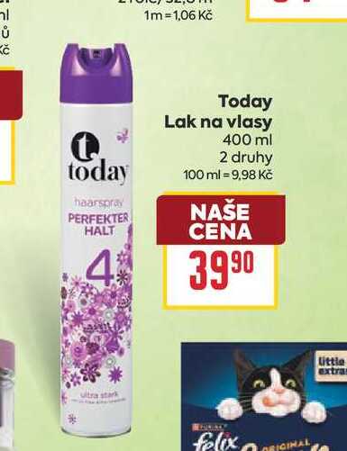 Today Lak na vlasy 400 ml 