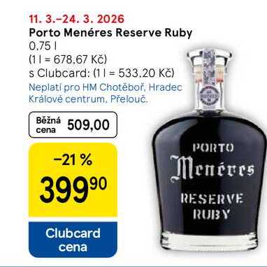 Porto Menéres Reserve Ruby, 0,75 l