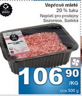 Vepřové mleté 20% tuku 1kg