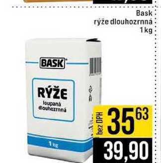 Bask rýže dlouhozrnná 1kg 