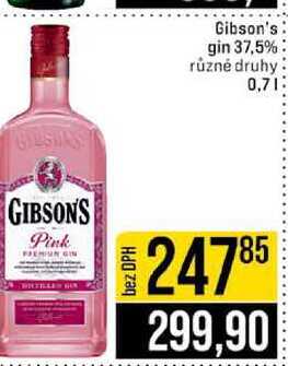 Gibson's gin 37,5% různé druhy 0,7l