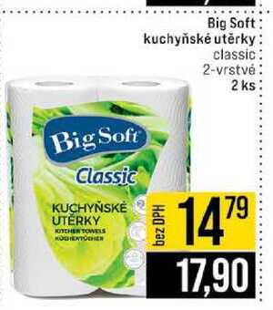 Big Soft kuchyňské utěrky classic 2-vrstvé 2 ks
