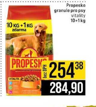 Propesko granule pro psy vitality 10+1kg 