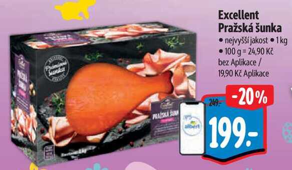 Excellent Pražská šunka, 1 kg
