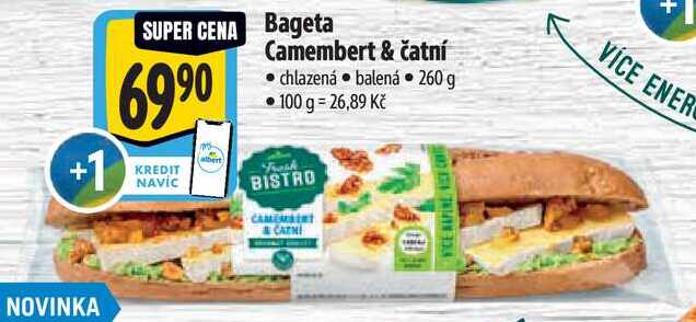 Bageta Camembert & čatní, 260 g